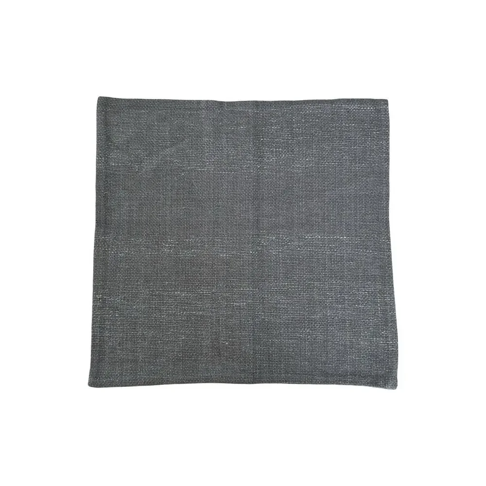 West Elm Woven Pillow Cover Set of 2 Olive Gray Silk Blend 20 X 20 Wood Buttons